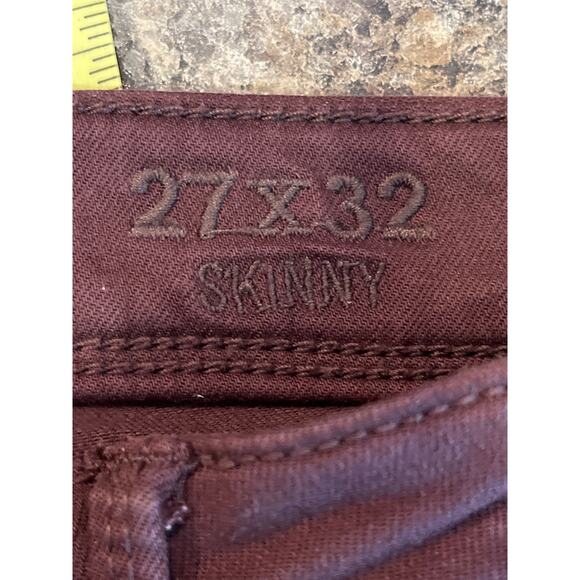 Buckle Black Fit 53 Women Skinny Jeans Size 27 Burgundy Color 30" Inseam - Picture 6 of 10